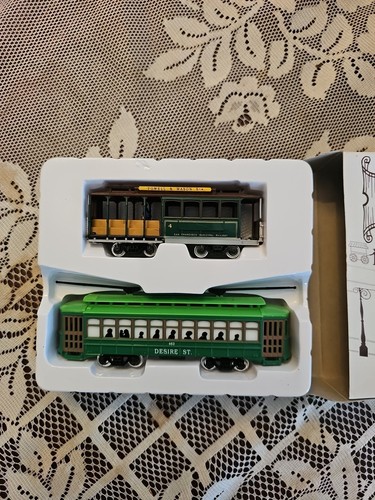 2 HO Scale Train Classic Streetcars Powell & Mason #4 & Desire Street #463 NIB - Picture 2 of 2