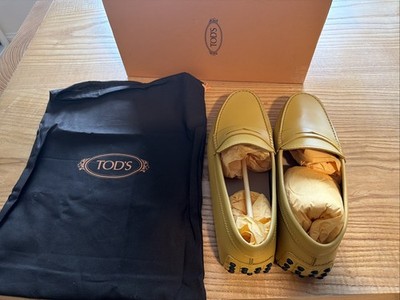 Tods Common Loafers Men s Italian Size 8 Yellow NIB