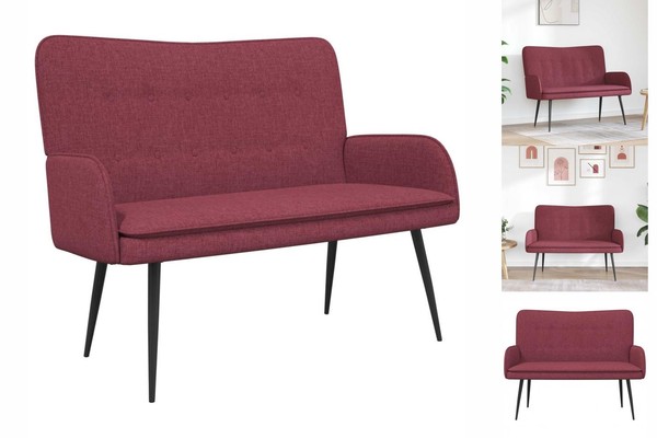 2-Sitzer Sofa Weinrot 115X61X87 Cm Stoff-image