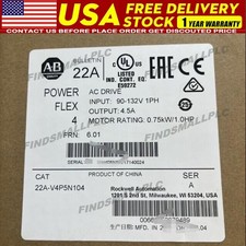 Allen Bradley 22A-V4P5N104 AB PowerFlex 4 0.75kW 1HP AC Drive INPUT  US Free Tax