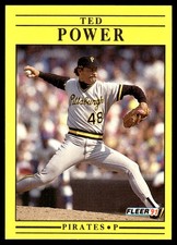 Ted Power 1991 Fleer #46 Pittsburgh Pirates MLB READ FREE SHIPPING AutographDen