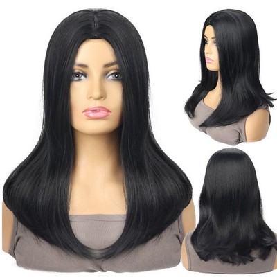 Women Middle Part Inward Curly Bob Wig No Bangs Synthetic Full Wig Daily Use