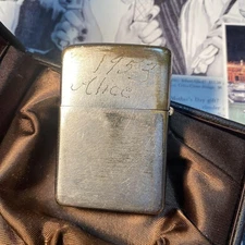 Super Vintage Zippo Lighter Full Stamp Made 1949 1951 Used