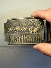 Marlboro Metal Belt Buckle Vintage Cigarette Brand Memorabilia FS From JAPAN