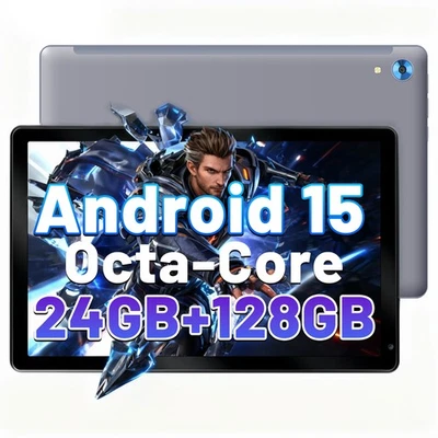 AEEZO 10 Zoll Android 15 Octa-Core 24GB RAM und 128GB 1280x800 IPS HD 5000mAh Tablet