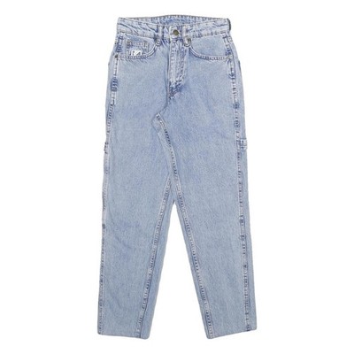 KARL KANI Herren Jeans Classic Hellblau Denim W24 L28 Logo Patchwork Zip