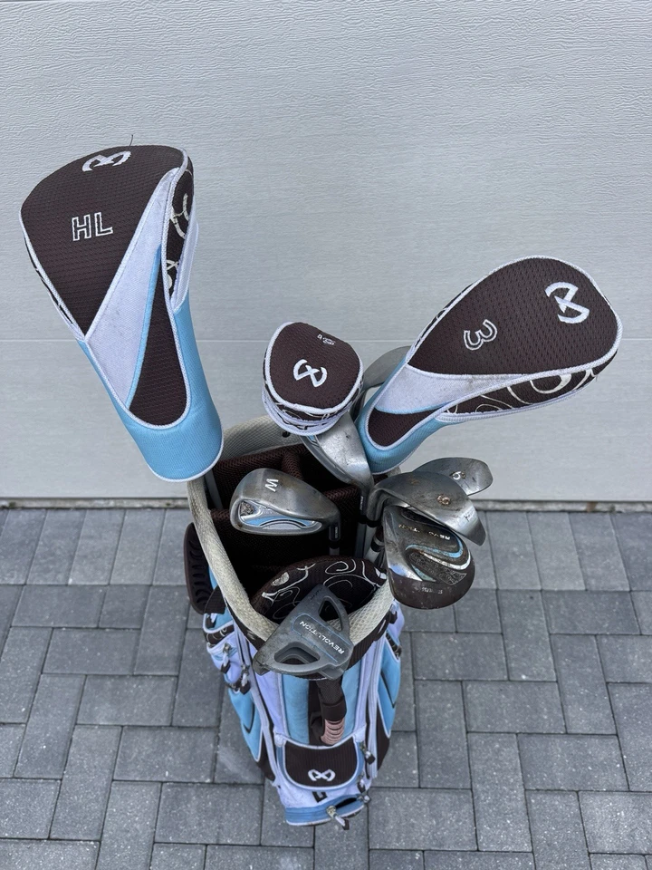 Juego de 10 palos de golf para mujer Maxfli Revolution para zurdos con bolsa y cubierta de lluvia Foto 4 de 4
