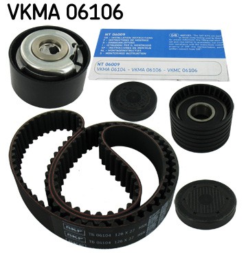Timing belt kit with rounded tooth profile VKMA 06106 SKF for RENAULT NISSAN - Image 4