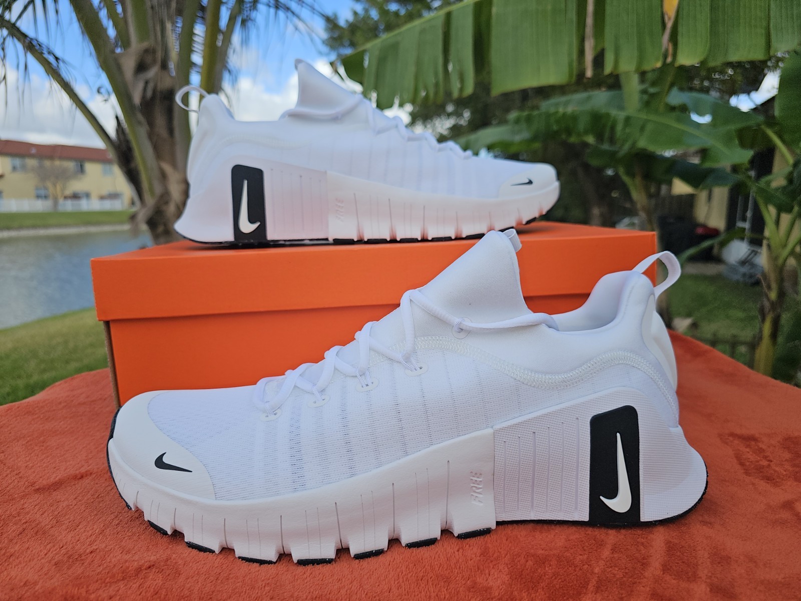 Nike Size 15 Free Metcon 6 White Black FJ7127-101