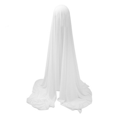 64.96in Large Lighted White Cloth Ghost Scary Standing Spooky Ghost Decor Fo SET
