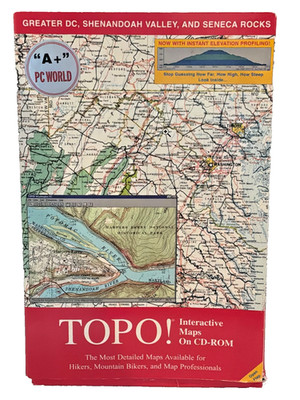 Vintage 1998 TOPO! Greater DC Shenandoah Seneca Rocks 2 CD-ROM Complete Set