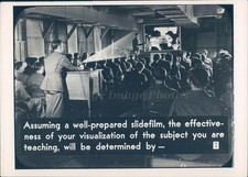 1940 Photo Press People Slide Film Visualization Subject Teaching Projector