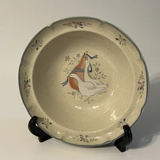 MARMALADE BY INTERNATIONAL CHINA 9" SERVING BOWL GEESE COTTAGE CORE EUC