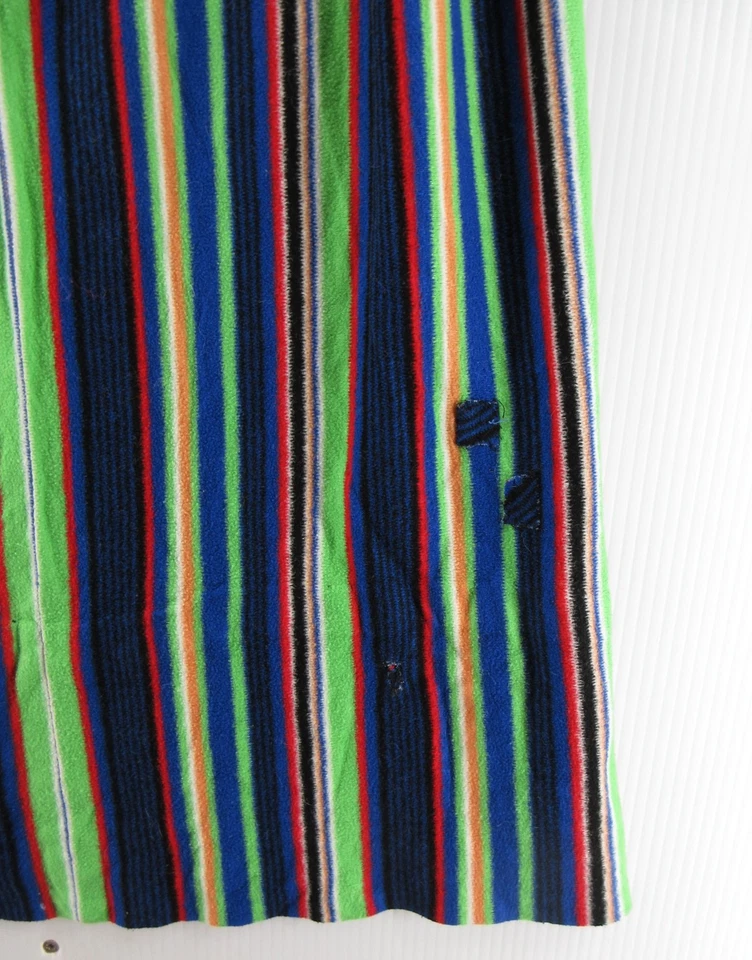 VINTAGE Montgomery Ward Dress Women Medium Blue Housecoat Mod 70s Retro Fleece * - Image 4 of 4