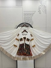 Readymade Pure Cotton Lehenga Choli Designer Gamthi Work Bridal Party Wear XL