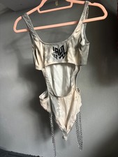 iHeartRaves Aries Warrior Bodysuit XS Small Jauz Metallic Rave Festival Outfit