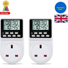 24 Hour Digital Timer Plug Socket with Child Lock & Energy Saving Features