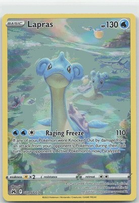 Lapras Ultra Rare Crown Zenith: Galarian Gallery GG05/GG70 NM
