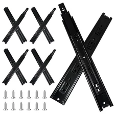 10 inch Drawer Slides 4 Pairs 8pcs Full Extension Ball Bearing Drawer Slide 3...