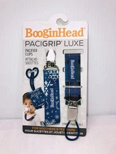 Pacifier Clips 2pk For Soothers and Teethers BooginHead Pacigrip Luxe NEW