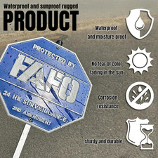 FAFO Security Sign 3D Metal Funk around Find Out Sign Stake 10" Protected By