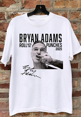 BRYAN ADAMS signed 2025 Canadian Tour Shirt White All Size