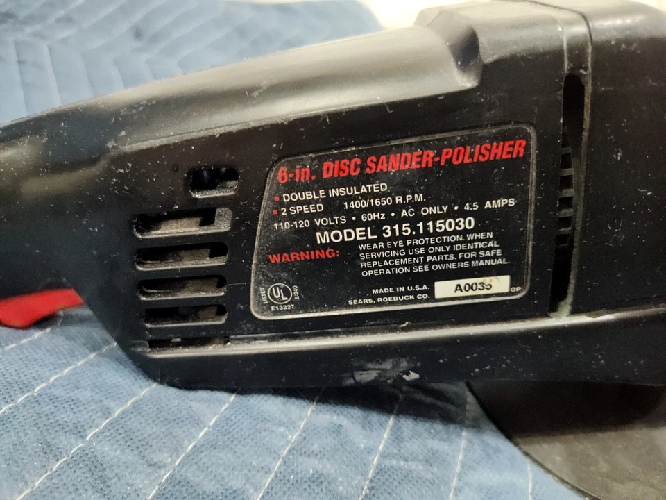 CRAFTSMAN 6" Disc Sander-Polisher 315.115030 W/ Wrench !! - Image 2 of 4