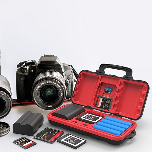 Waterproof Storage Box for 2 Camera Battery & SD CF XQD TF 14 Memory Card Case - Picture 9 of 10