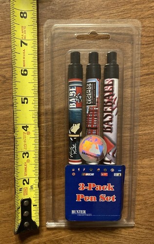 Vtg NOS MLB Baseball Pens 3-pack Babe Ruth Camden Yards Hunter Collectibles C10 - Picture 11 of 12