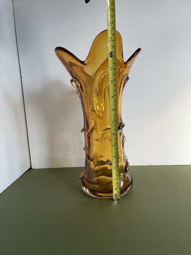 Braunglas Vase. Große schwere, Vintage 60er 70' 34cm Top Zustand orange - Bild 15 von 17