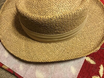 Natural Straw Hat Motor Fedora Sun Hat 