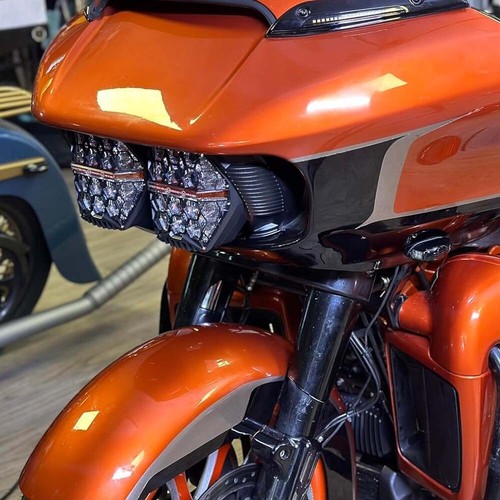 LED Dual Headlight for Harley Road Glide 2015-23 High Low Beam DRL Headlamp 240W - Picture 12 of 12