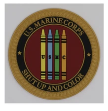 MARINE CORPS SHUT UP AND COLOR PVC HOOK & LOOP PATCH