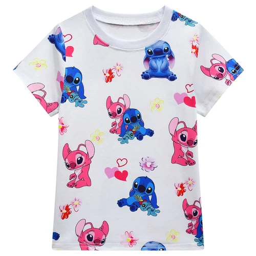 Lilo and Stitch Costume Girls T-Shirt Pleated Skirts Outfit Dress Cosplay Dress - Picture 7 of 25