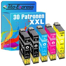 30 Patronen XL für Epson Stylus Office BX630FW BX 635 FWD BX 925 FWD TE1291-1294