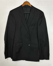 Hugo Boss Ryan Cyl Extra Slim Solid Black Suit Jacket Size 40 R 222