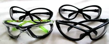 4/pc-Safety Goggles Glasses Eye Protection Lab Dustproof Clear Lens W/Soft Pad