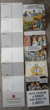 Dépliant 6 CP pub caisse d'épargne "5 héros BD " festival Angoulème 2000