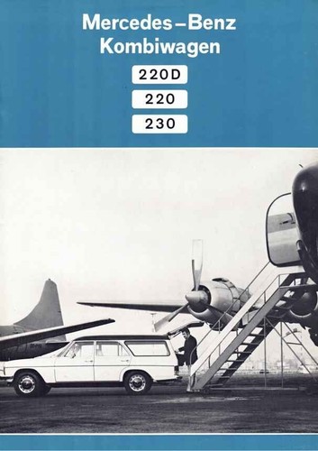 Katalog Prospekt Mercedes 220 220D 230 W115 Kombiwagen 1970 Belgien Französisch