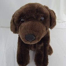 Animal Alley ToysRUs Chocolate Brown Lab Puppy Dog Plush 13" Stuffed Animal