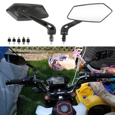 8/10mm Motorcycle Rearview Wing Side Mirrors For Honda Kawasaki Yamaha Suzuki