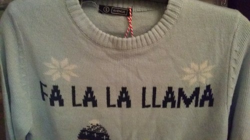 A New Pale Blue Christmas Jumper Size 