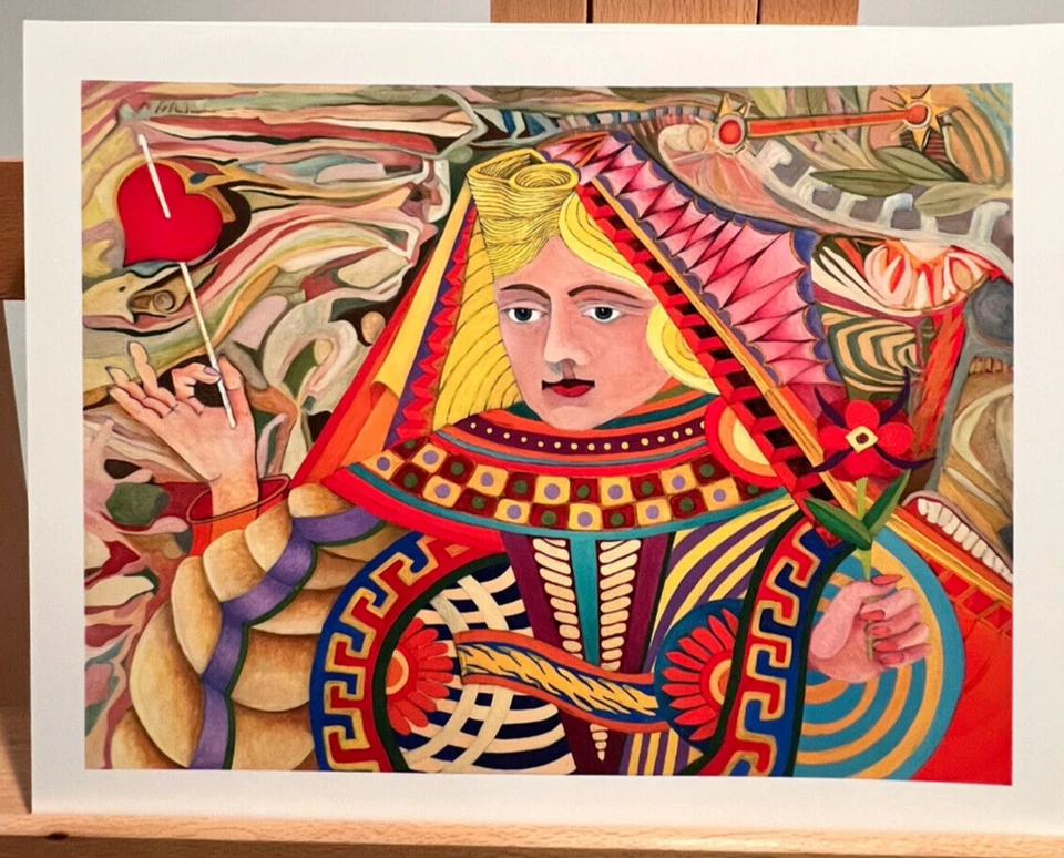 James Homer Brown Giclee "Queen of Hearts" Lady Woman Female Fine Art Print - Image 2 of 4