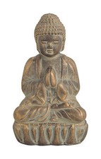 Buddha Figur Ton Gl&uuml;cksbuddha Deko Skulptur Gl&uuml;cksbringer Geschenk
