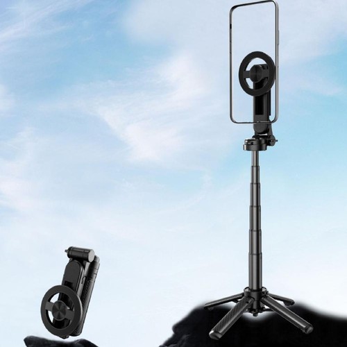 .Mini Support Téléphone Télescopique Portable Magnétique Selfie Stick - Photo 4 sur 12