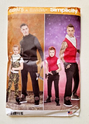 Simplicity Kostüm Muster S8975 Herren & Jungen Kämpfer/Krieger Outfits ~ alle Größen