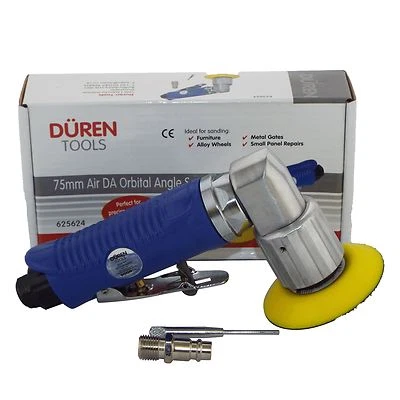 DUREN 75mm Mini Air Polisher Kit (3") + 2 Polishing & 2 Compounding Foam Heads
