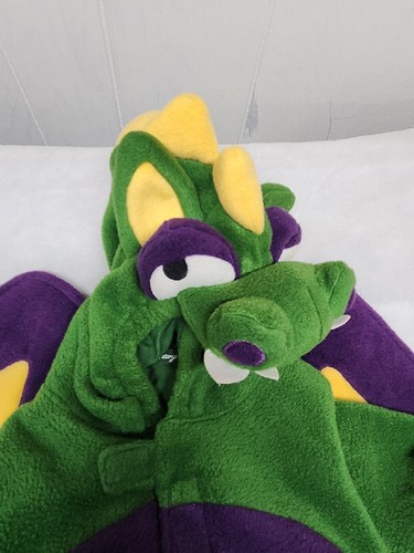 Old Navy Baby Toddler Plush Padded Dragon Costume Green Fleece 2 Pc 12 to 24 mos - Picture 4 of 11