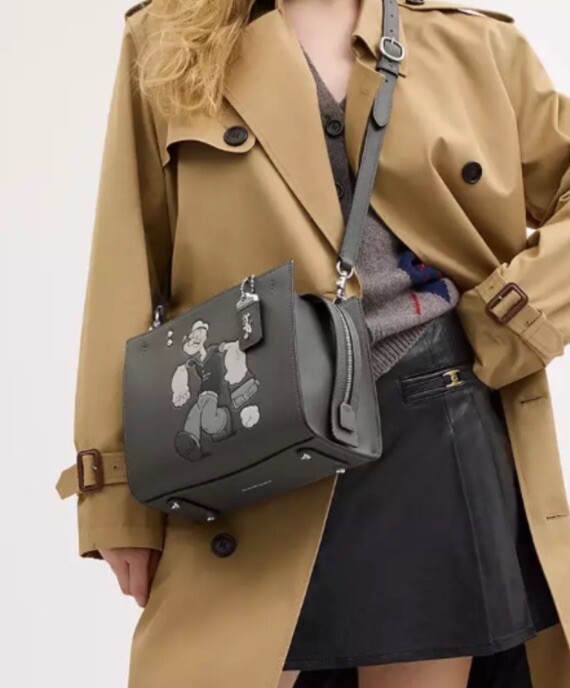 COACH x POPEYE Rogue Bag 25 Gray Multi Glovetanned Leather