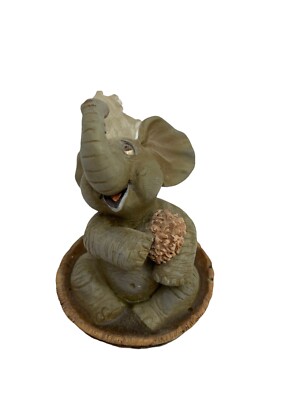 Clean Fun Elephant Bath The Hamilton Collection 1996 Figurine Vintage